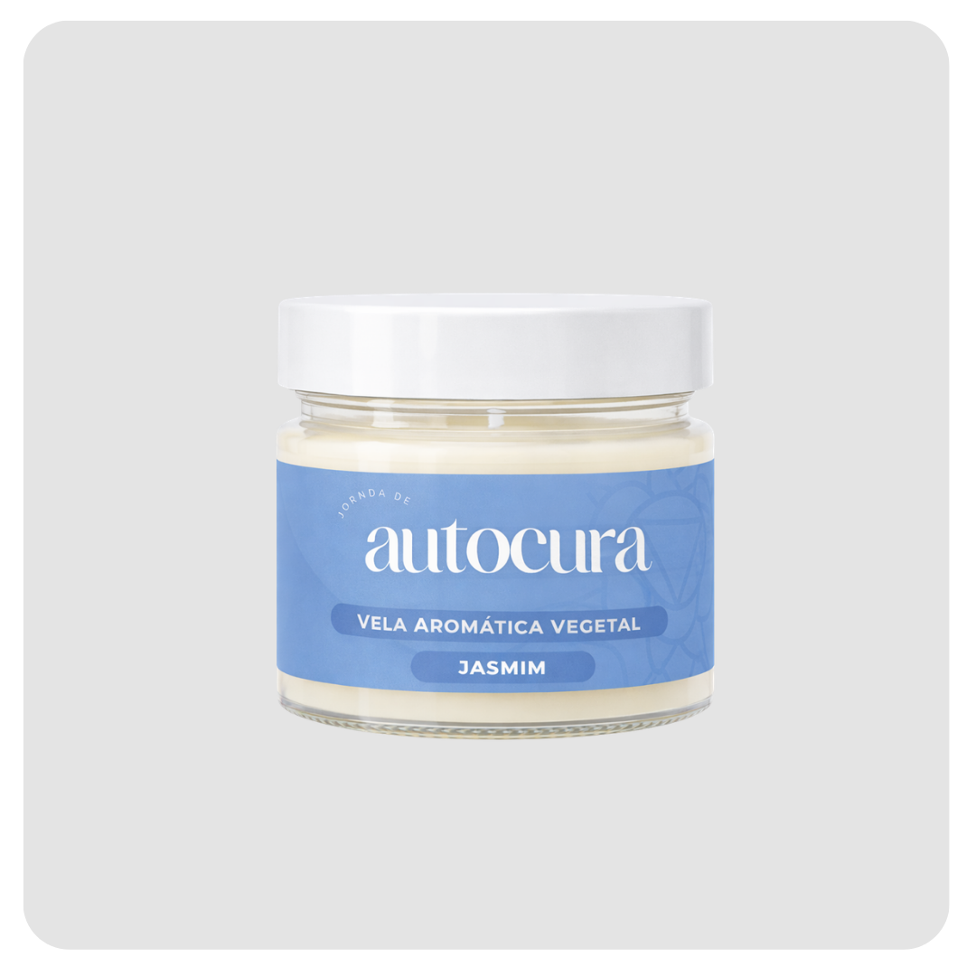 Vela Aromática Vegetal Meditar – Jasmim | Chakra Frontal Jornada 150g